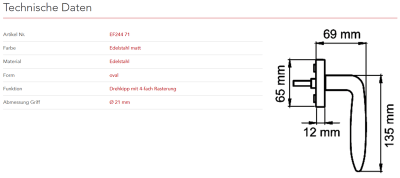 Karcher Design | Fenstergriffe | MODELL KORFU | Edelstahl matt