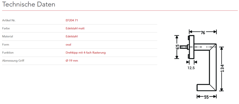 Karcher Design | Fenstergriffe | MODELL KOS | Edelstahl matt