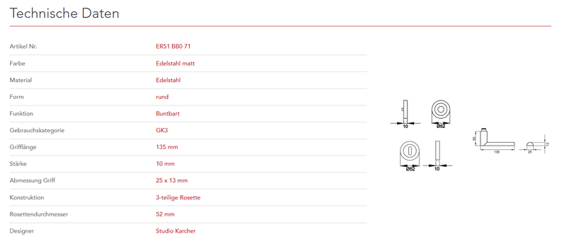 Karcher Design | MODELL LONDON ER51 RUND | Edelstahl matt