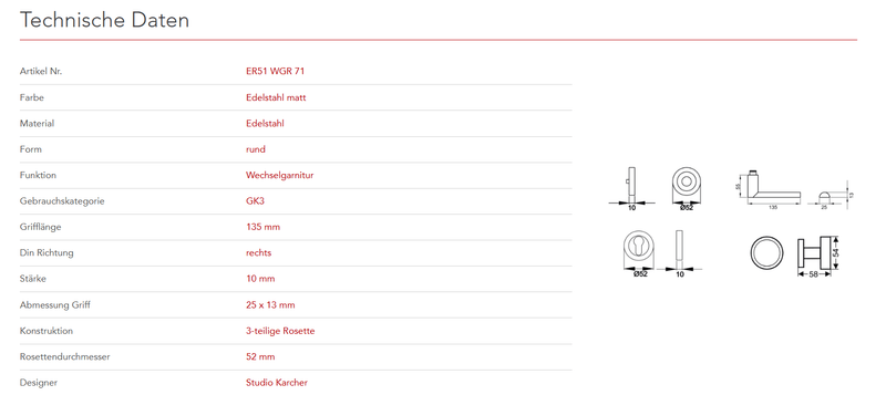 Karcher Design | MODELL LONDON ER51 RUND | Edelstahl matt