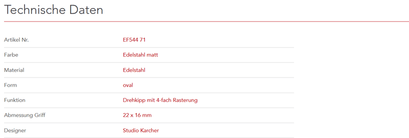 Karcher Design | Fenstergriffe | MODELL MONTANA | Edelstahl matt