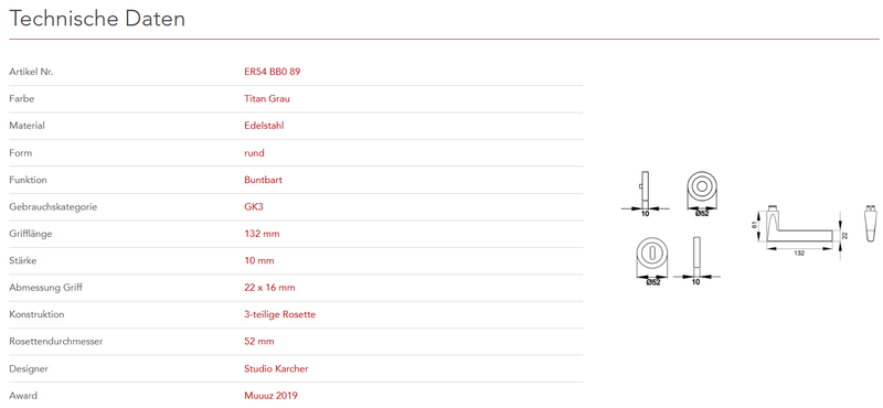 Karcher Design | MODELL MONTANA ER54 RUND | Titan Grau