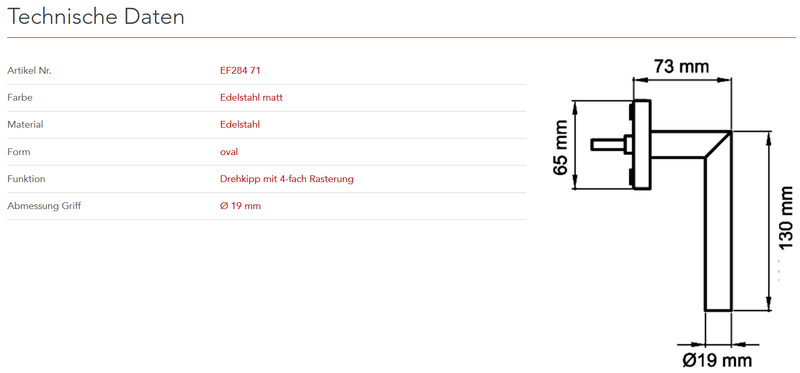 Karcher Design | Fenstergriffe | MODELL RHODOS | Edelstahl matt