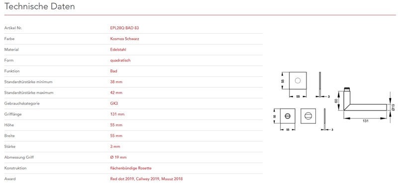 Karcher Design mit Plan Design | MODELL RHODOS EPL28 QUADRATISCH | Kosmos Schwarz