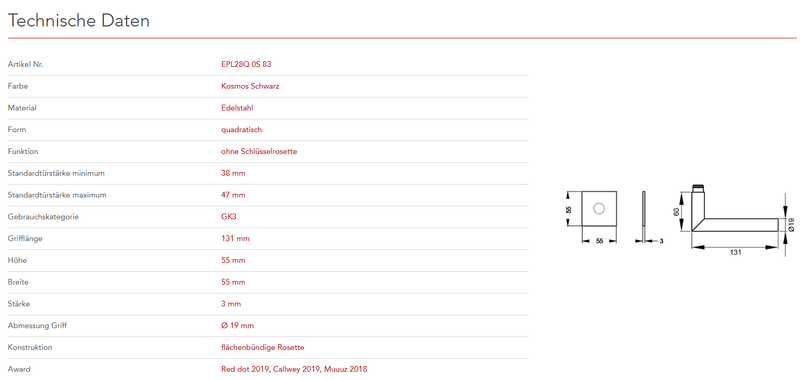 Karcher Design mit Plan Design | MODELL RHODOS EPL28 QUADRATISCH | Kosmos Schwarz