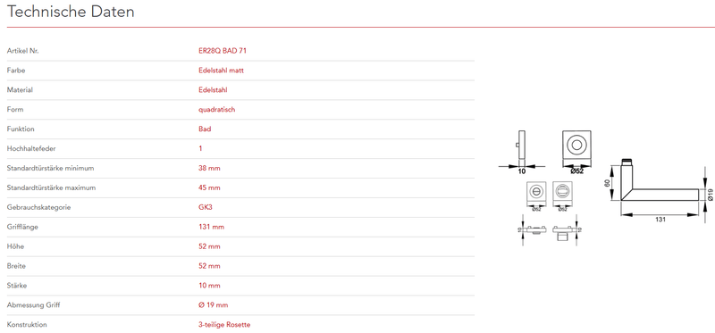 Karcher Design | MODELL RHODOS ER28 QUADRATISCH | Edelstahl matt