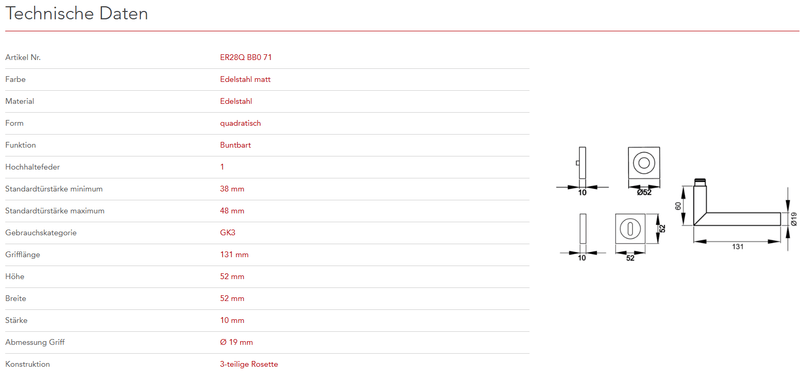 Karcher Design | MODELL RHODOS ER28 QUADRATISCH | Edelstahl matt