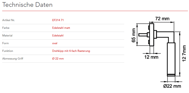 Karcher Design | Fenstergriffe | MODELL TASMANIA | Edelstahl matt